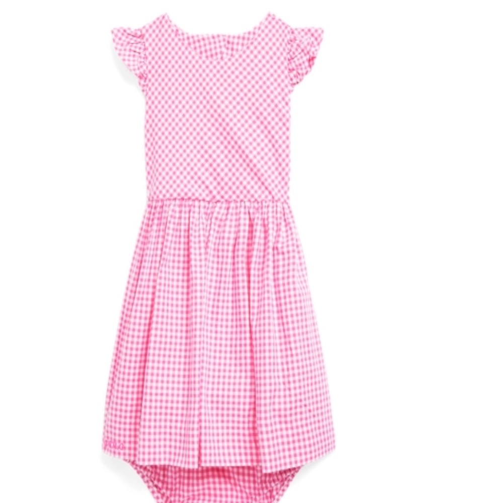 Ralph Lauren Gingham Cotton Poplin Dress & Bloomer